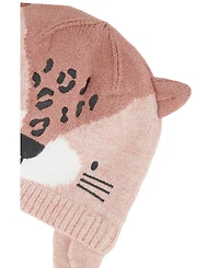 Deux par Deux Baby Girl's (3M-24M) Leopard Winter Knit Hat