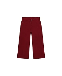 Deux par Deux Little and Big Girl (6-14)Stretch Corduroy Wide Leg Pants Reddish
