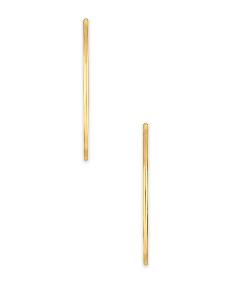 Macy's Polished Continuous Hoop Earrings in 10k Yellow Gold