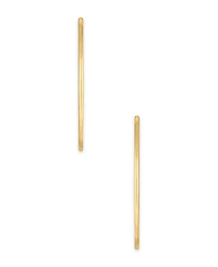Macy's Polished Continuous Hoop Earrings in 10k Yellow Gold