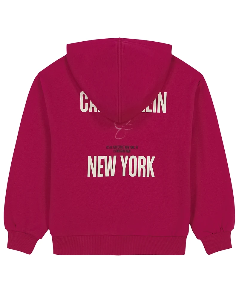 Calvin Klein Girls' 7-16 Long-Sleeve Hoodie