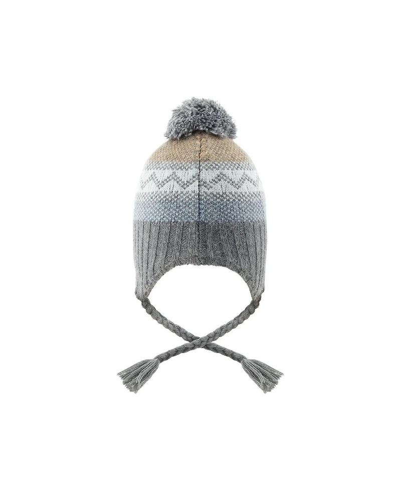Deux par Deux Toddler Boy's (2-4) Winter Peruvian Knit Pompom Hat