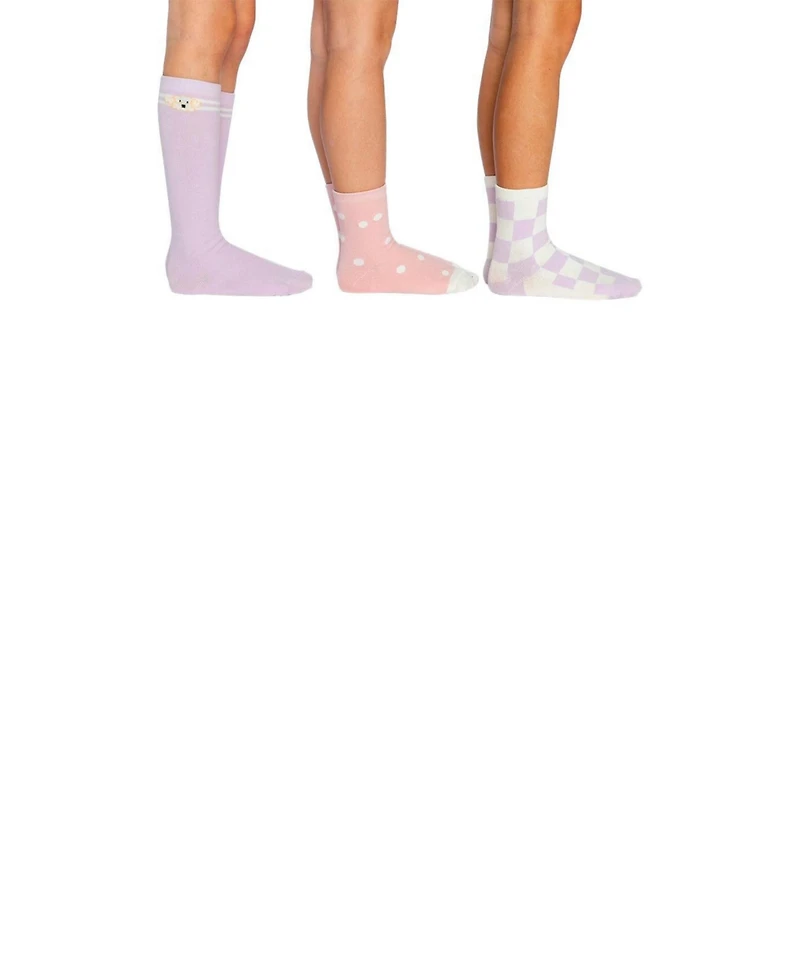 Deux par Deux Toddler Girl ( size 3 , 4 ) Socks (3 Pairs