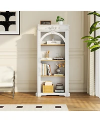 Flynama 65-Inch 4-Tier Tall Bookcase for Living Room Office