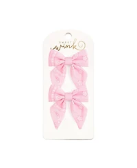 Sweet Wink Little and Big Girls Bandana Western Bow Clip Set