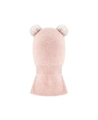 Deux par Deux Baby Girl (0-24 M)Knit Bear Balaclava Pale Dusty