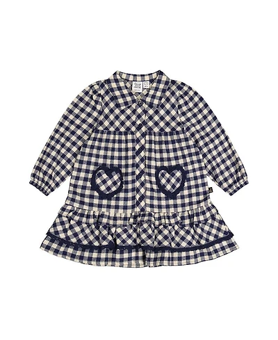 Deux par Deux Little and Big Girl (6-8)Shirt Dress with Frills
