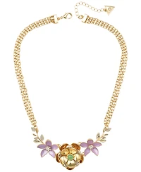 Guess Gold-Tone Multi-Color Stone Statement Necklace