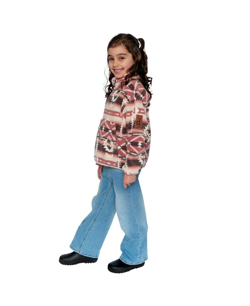 Deux par Toddler Girls (2-5)Mid-Season Plush Pullover Jacket Aztec