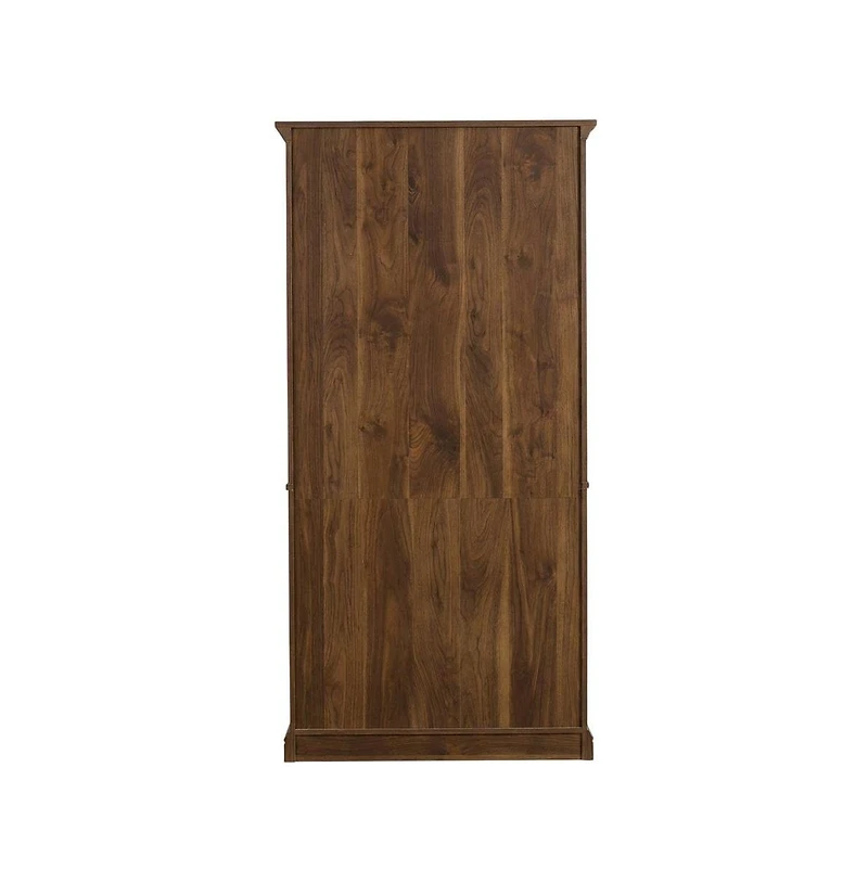 Bison Office Walnut Finish Storage Bookcase with Versatile Shelving for Home or Office