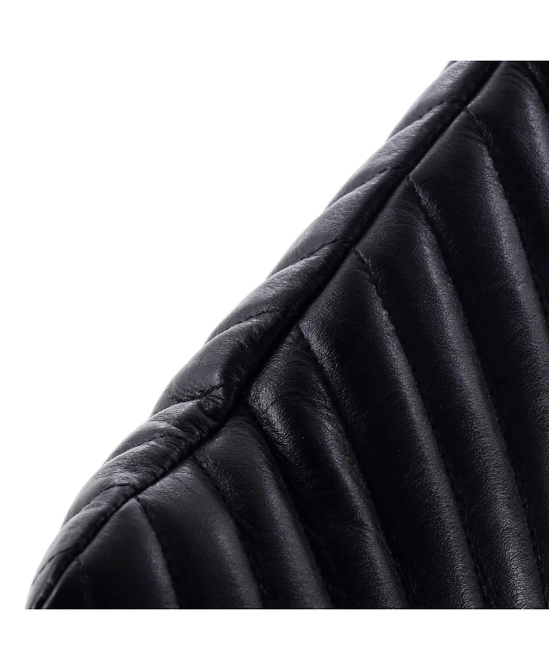 Pre-Owned Saint Laurent Large Classic Monogram Wristlet Pouch Matelasse Chevron Leather