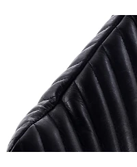 Pre-Owned Saint Laurent Large Classic Monogram Wristlet Pouch Matelasse Chevron Leather
