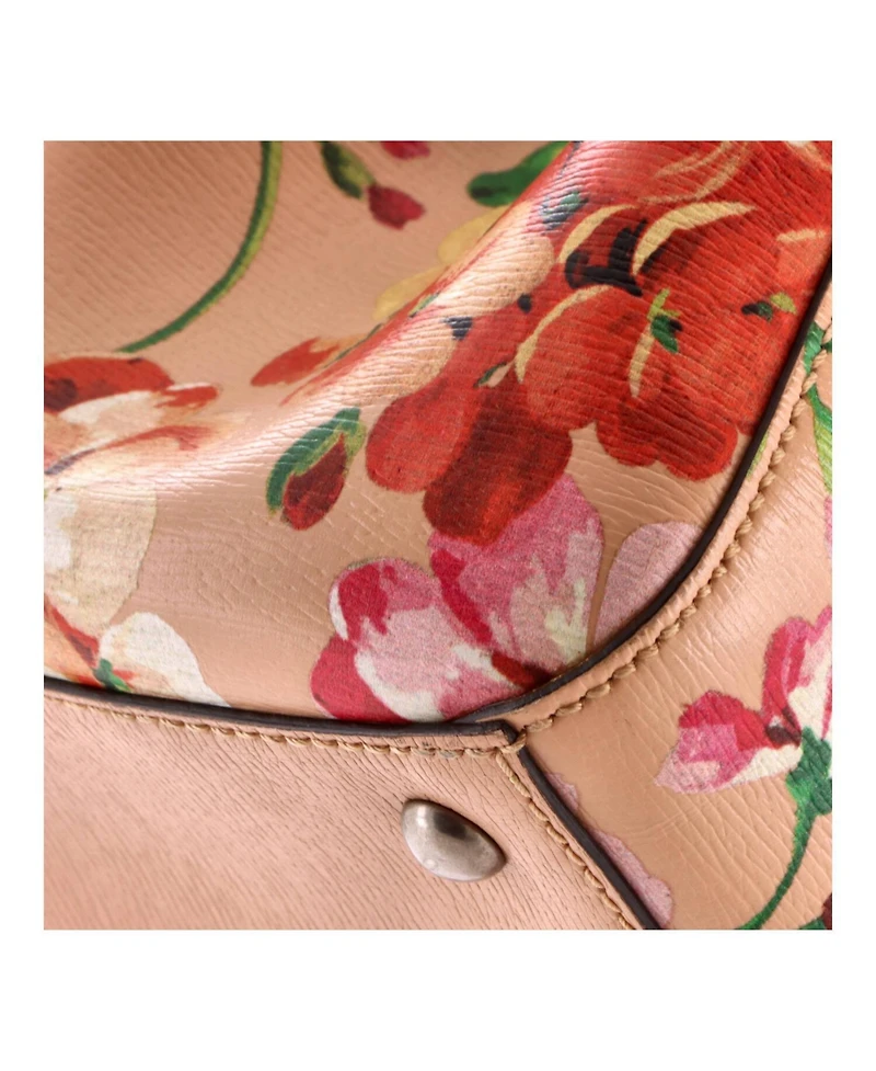 Pre-Owned Gucci Medium Bamboo Shopper Tote Blooms Print Leather