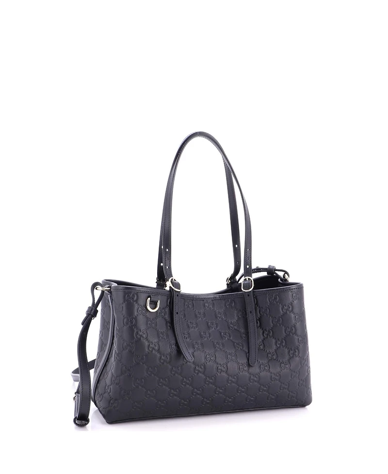 Pre-Owned Gucci Medium Emblem Tote Guccissima Leather