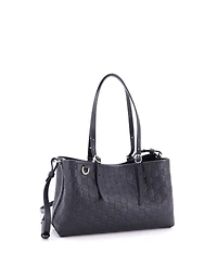 Pre-Owned Gucci Medium Emblem Tote Guccissima Leather