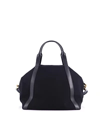 Pre-Owned Saint Laurent Rive Gauche Bowling Bag Embroidered Canvas