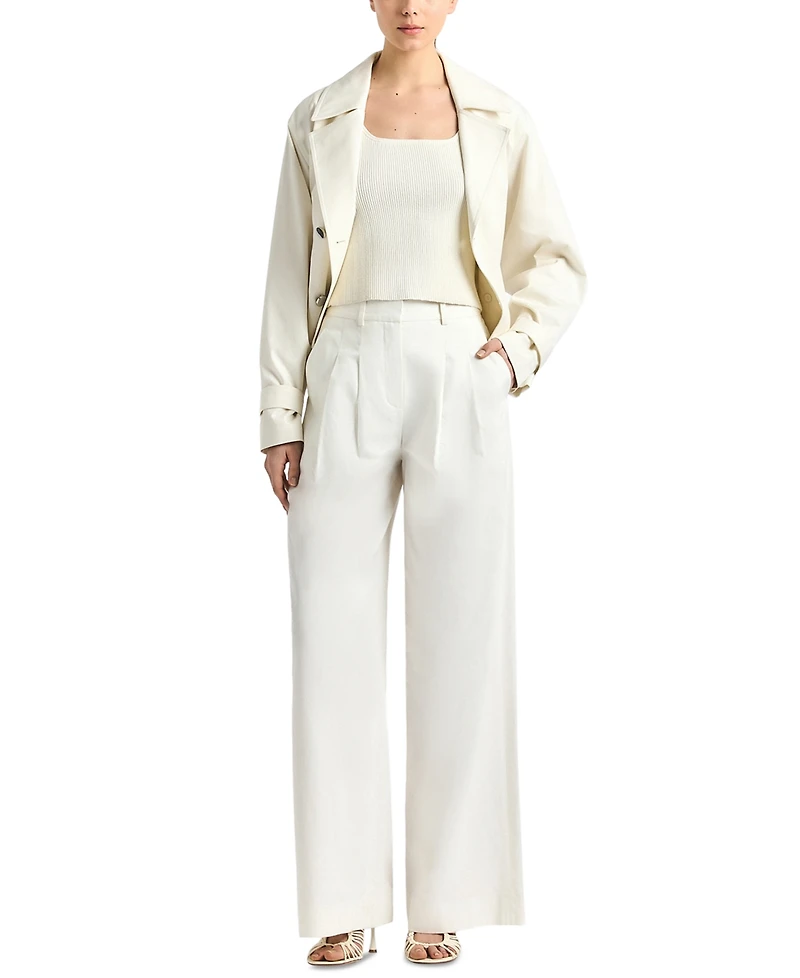 Derek Lam 10 Crosby Women's Juliana Mid-Rise Wide-Leg Trousers