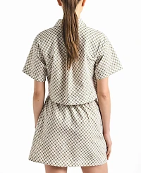 Derek Lam 10 Crosby Women's Delaney Mini Check Shirting Open Back Dress