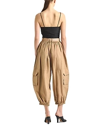 Derek Lam 10 Crosby Women's Tamsin Poplin Mid-Rise Balloon Cargo Pants