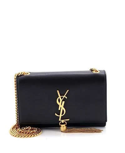 Pre-Owned Saint Laurent Small Classic Monogram Tassel Crossbody Bag Leather