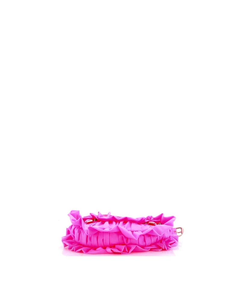 Pre-Owned Balenciaga Xs Le Cagole Giant Studs Shoulder Bag Ruffled Spandex