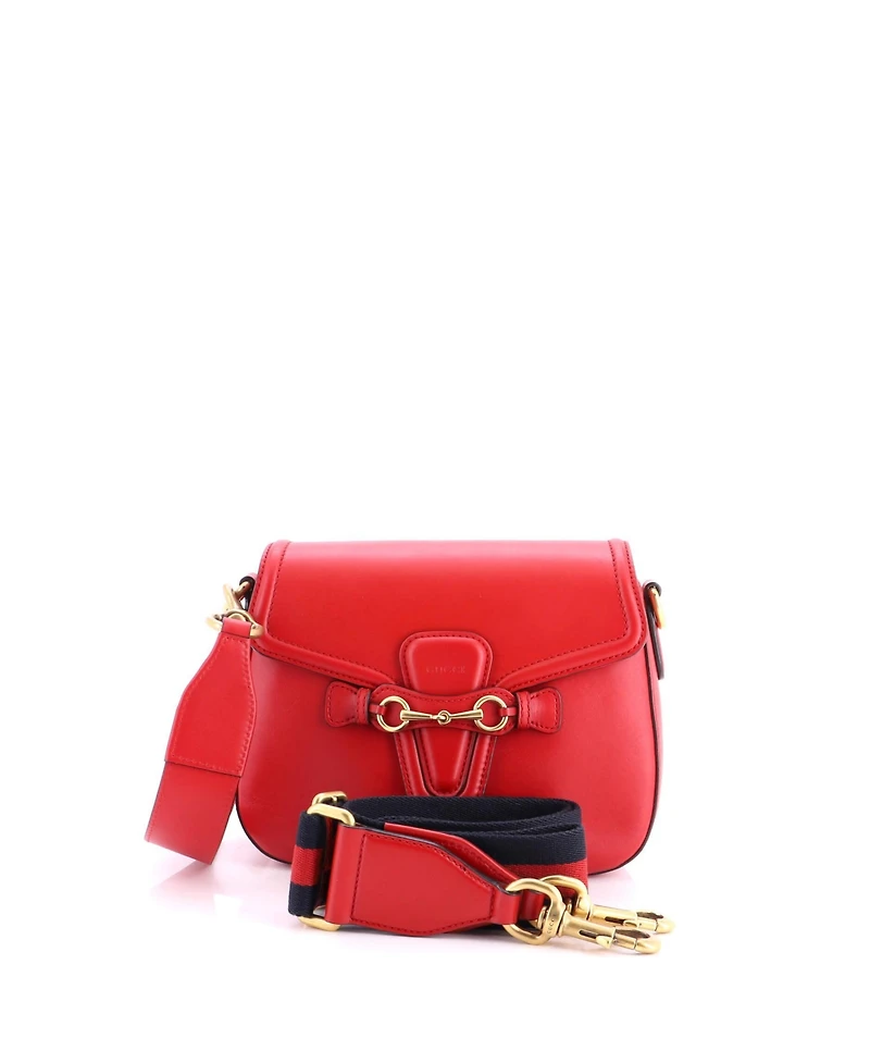 Pre-Owned Gucci Medium Lady Web Shoulder Bag Leather