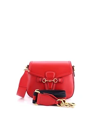 Pre-Owned Gucci Medium Lady Web Shoulder Bag Leather