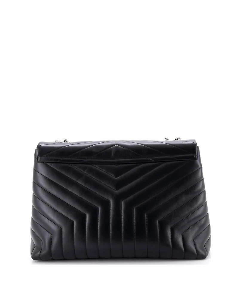 Pre-Owned Saint Laurent Large Loulou Shoulder Bag Matelasse Chevron Leather