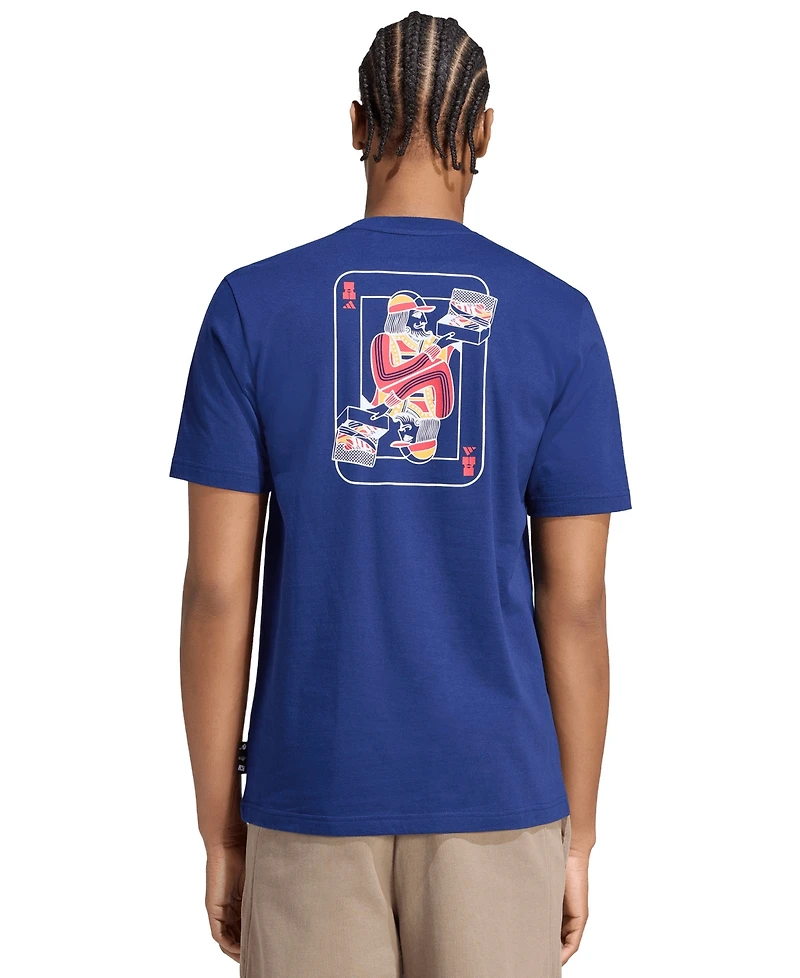 adidas Men's Novelty Cards Graphic Crewneck T-Shirt