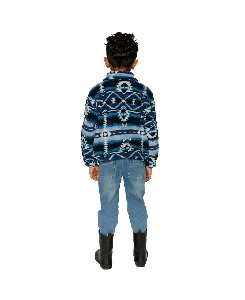 Deux par Toddler Boy (2T-5T) Mid-Season Plush Pullover Jacket Aztec