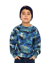 Deux par Little and Big Boy(6-12) Camouflage Fleece Sweatshirt