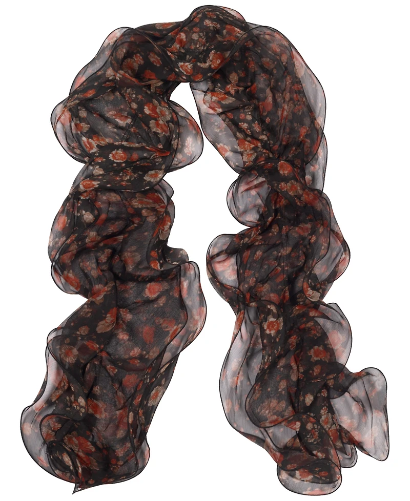 Lauren Ralph Lauren Floral Ruffle Scarf