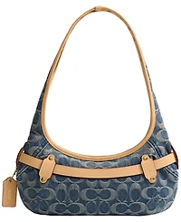 Coach Belted Ergo Signature Loved Denim Small Shoulder Handbag