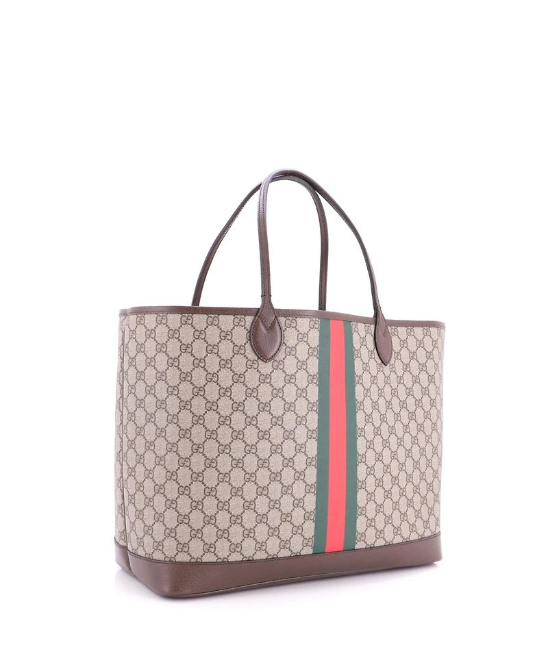 Pre-Owned Gucci Large Ophidia Open Shopping Tote Gg Coated Canvas