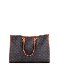 Pre-Owned Celine Horizontal Cabas Tote Triomphe Coated Canvas