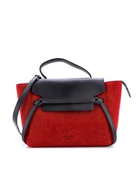 Pre-Owned Celine Mini Belt Bag Felt and Leather