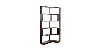Flynama Freestanding Corner Bookshelf with Anti-Tip Design