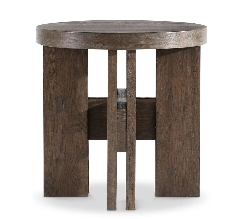 Bernhardt Outline 24" Round Wood Side Table