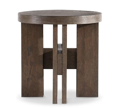 Bernhardt Outline 24" Round Wood Side Table