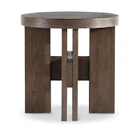 Bernhardt Outline 24" Round Wood Side Table