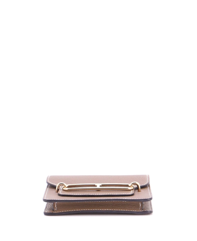 Pre-Owned HERMES Roulis Slim Wallet Chevre Mysore