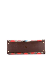 Pre-Owned Gucci Medium Diana Nm Bamboo Handle Tote Printed Gg Coated Canvas and Studded Leather