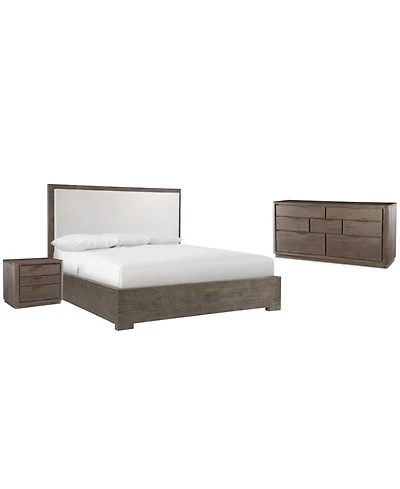 Bernhardt Outline 3-Piece California King Bed Set (Bed, Dresser & 3-Drawer Nighstand)