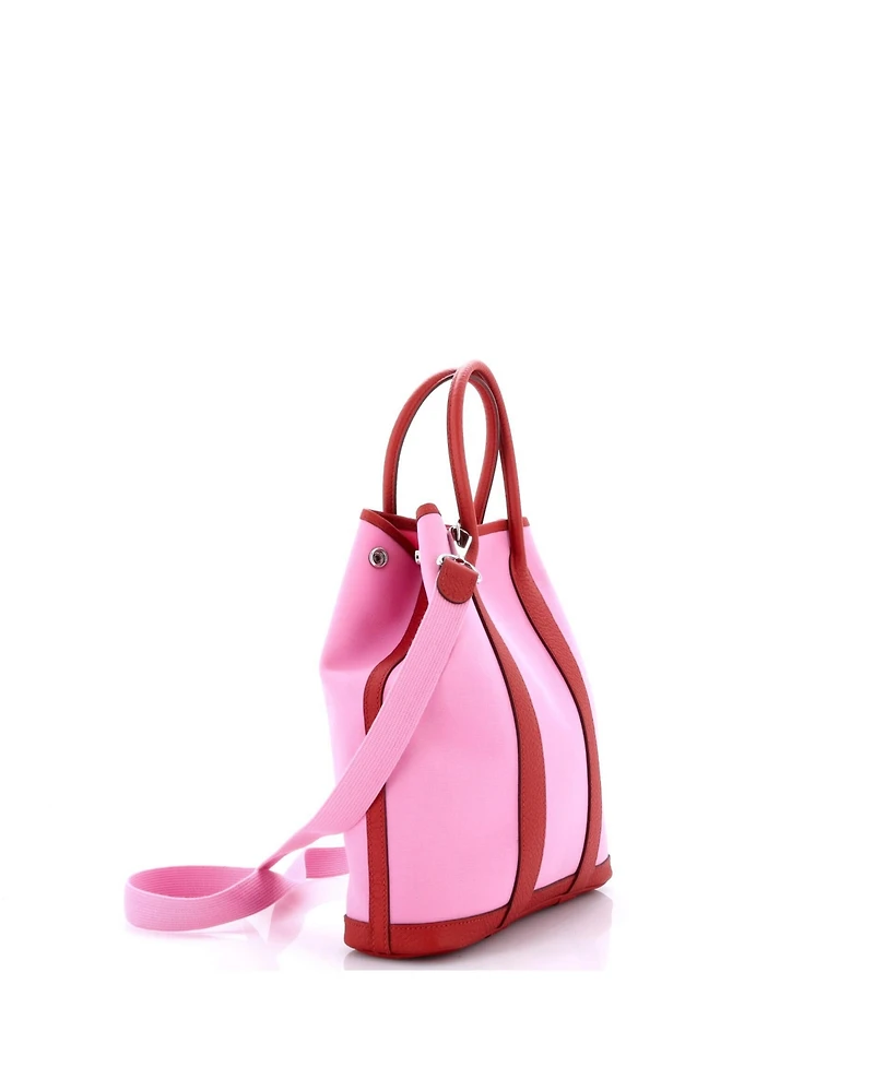 Pre-Owned HERMES Garden File Tote Toile and Leather