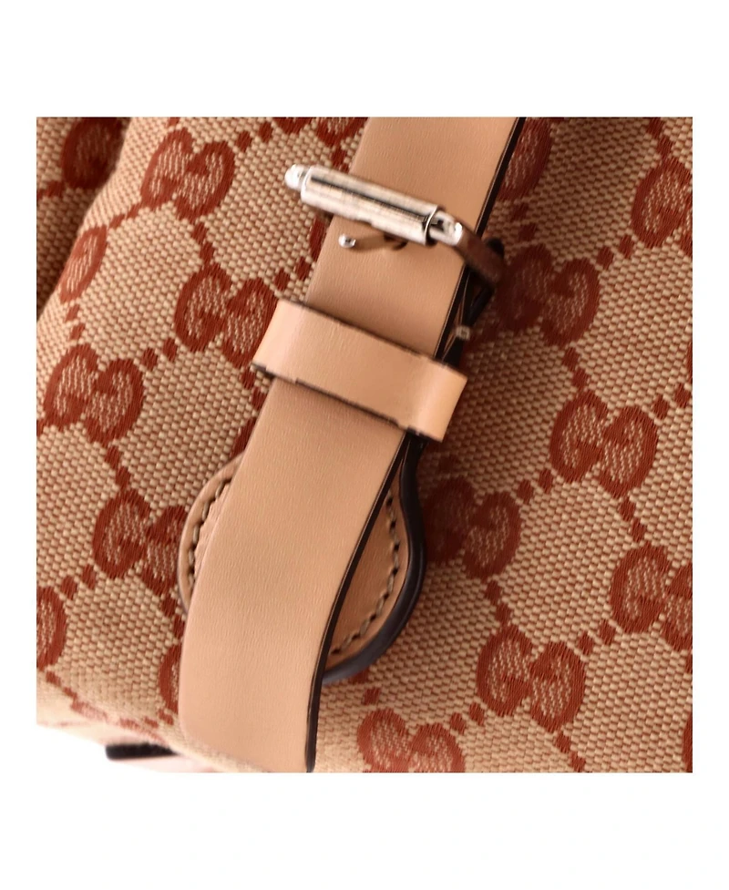 Pre-Owned Gucci Children's Flap Backpack Embroidered Gg Canvas