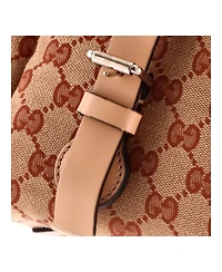 Pre-Owned Gucci Children's Flap Backpack Embroidered Gg Canvas