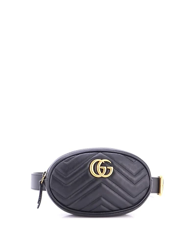 Pre-Owned Gucci Gg Marmont Belt Bag Matelasse Leather