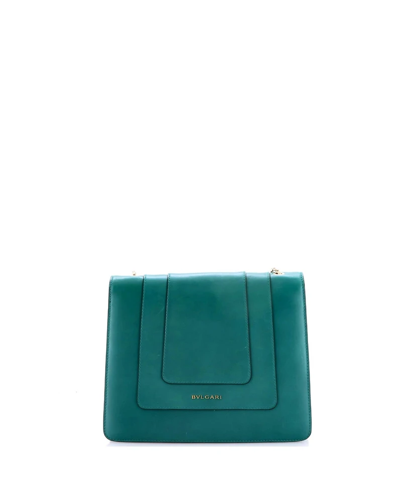 Pre-Owned Bvlgari Medium Serpenti Forever Square Shoulder Bag Leather
