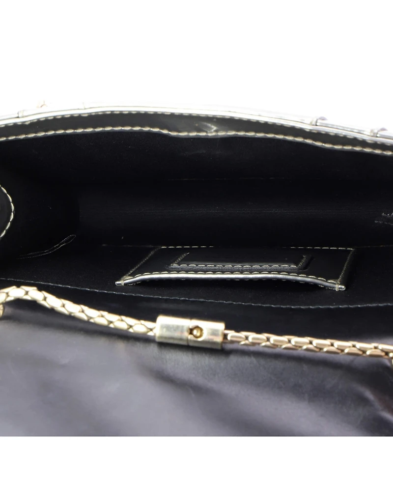 Pre-Owned Bvlgari Small Serpenti Forever Square Shoulder Bag Metallic Leather