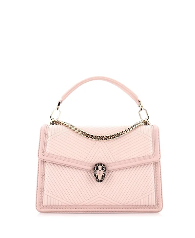Pre-Owned Bvlgari Medium Serpenti Forever Shoulder Bag Quilted Leather